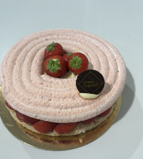 macaron aux fraises