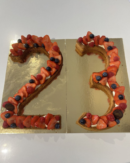 CHIFFRE SABLE BRETON FRUITS ROUGES